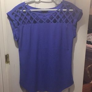 Lattice Blue Blouse
